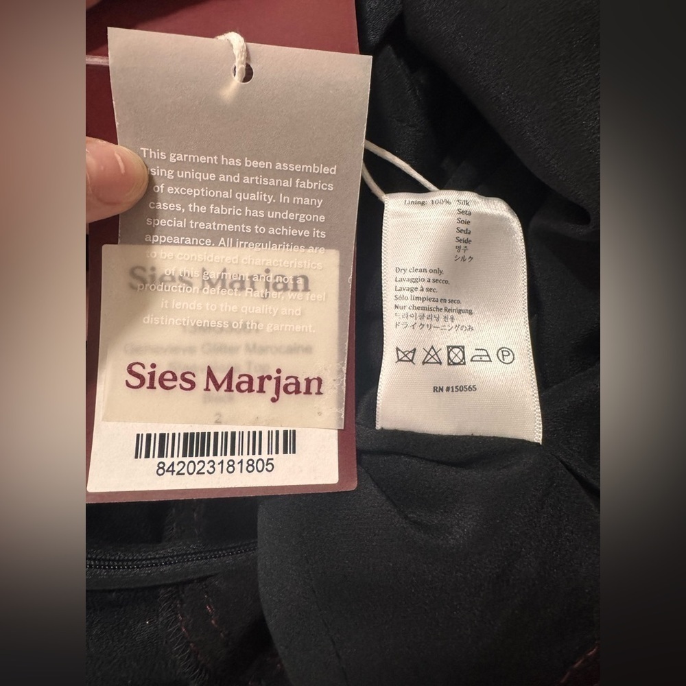 SIES MARJAN Genevieve asymmetric glittered crepe top - Picture 13 of 13